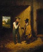 Francis William Edmonds All Talk and No Work painting